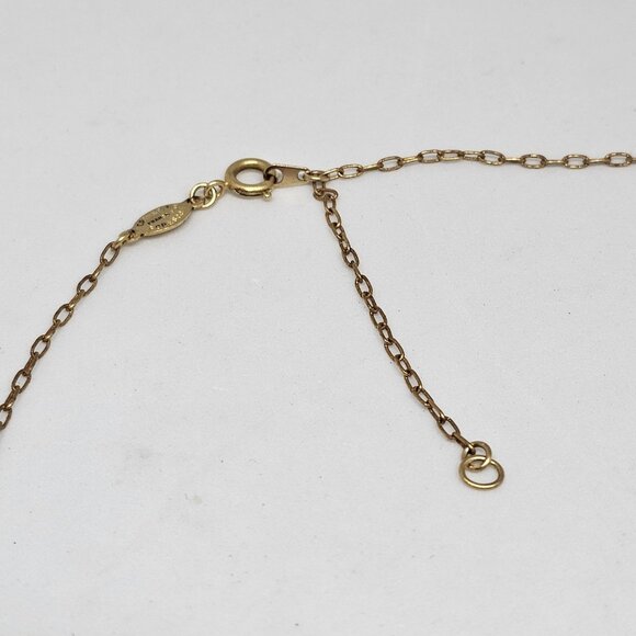 Catherine Popesco France Antiqued Gold Tone 3 Charm Pendant Necklace Bee Star - Picture 9 of 12